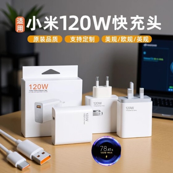 适用小米120W欧规充电器手机67W英规快充头USB充电头原厂套装批发