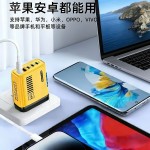 跨境240多口带灯充电器3PD+2USB适用苹果华为手机美规欧规快充头