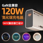 120W氮化镓充电器适用vivo华为iqoo荣耀一加oppo苹果笔记本充电头