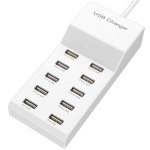 桌面充电站多口USB充电器50W手机10口智能插座直播工作室