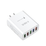 多口手机充电器五口充电头ubs快速充电5V3A快充头适用于安卓苹果