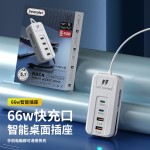 新款手机充电器排插4USB多口双pd快充充头通用带type-c插座延长线