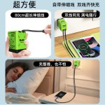 跨境氮化镓手机充电器双拉伸缩线PD快充120W适用苹果安卓充电套装