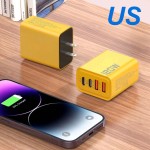 120W快充充电器双USB+双Type-C多口PD快充美规欧规充电头现货批发