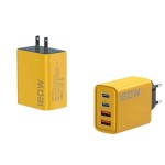 120W快充充电器双USB+双Type-C多口PD快充美规欧规充电头现货批发