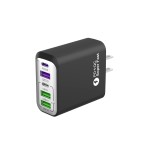 认证款手机通用快充头3USB+2CPD38W全协议旅行手机充电器闪充快充