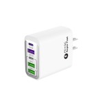 认证款手机通用快充头3USB+2CPD38W全协议旅行手机充电器闪充快充