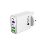 认证款手机通用快充头3USB+2CPD38W全协议旅行手机充电器闪充快充