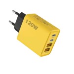 120w多口快充充电头 双usb+双typec欧规美规手机充电器头跨境批发