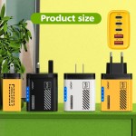 240W机甲带灯3PD+双USB充电器适用苹果16华为手机typec智能充电头