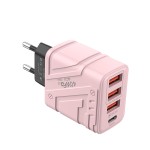 机甲风手机充电器多口充电器USB快充5V3A三U安卓5V3A 充电头typec