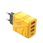 机甲风手机充电器多口充电器USB快充5V3A三U安卓5V3A 充电头typec