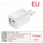 跨境新品多口充电器150W充电头3USB+3PD手机6合1多口充电头5v3A