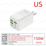 跨境新品多口充电器150W充电头3USB+3PD手机6合1多口充电头5v3A