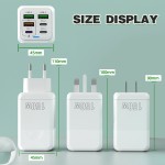 跨境新品多口充电器150W充电头3USB+3PD手机6合1多口充电头5v3A