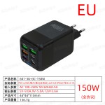 跨境新品多口充电器150W充电头3USB+3PD手机6合1多口充电头5v3A