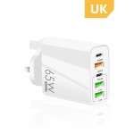 新款PD65W快充手机充电器 5V4A欧美英规PD+3USB多口适配器 充电头