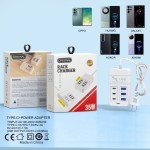 新款6usb手机充电器排插3pd多口type-c插座快速充延长线充头通用