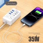 新款6usb手机充电器排插3pd多口type-c插座快速充延长线充头通用