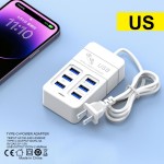 新款6usb手机充电器排插3pd多口type-c插座快速充延长线充头通用