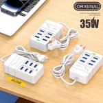 新款6usb手机充电器排插3pd多口type-c插座快速充延长线充头通用
