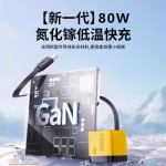 适用于苹果/华为手机80W氮化镓充电器自带伸缩线PD多口快充充电头