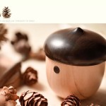 坚果蓝牙音响 松果蓝牙音响创意仿木纹无线车载户外音箱便携式