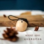 坚果蓝牙音响 松果蓝牙音响创意仿木纹无线车载户外音箱便携式