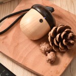 坚果蓝牙音响 松果蓝牙音响创意仿木纹无线车载户外音箱便携式