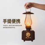 新款私模煤油灯蓝牙音箱复古FM无线收音机U盘插卡户外小夜灯音响