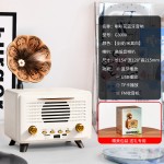 雷克森G3000喇叭花音响木质蓝牙音箱复古客厅摆件FM收音机送礼物