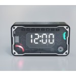 跨境新品V3透明机甲RGB灯光便携式桌面闹钟音响小钢炮蓝牙音箱