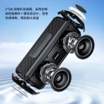 新款无线蓝牙音箱便携式低音炮带灯户外重低音小音响插卡