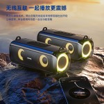 新款无线蓝牙音箱便携式低音炮带灯户外重低音小音响插卡