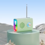 户外音箱太阳能蓝牙音响插卡U收音机便携式振膜彩灯户外便携音响