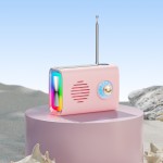 户外音箱太阳能蓝牙音响插卡U收音机便携式振膜彩灯户外便携音响