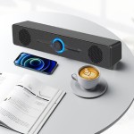 350D长条电脑音响台式家用桌面音箱笔记本有线蓝牙小音箱重低音炮