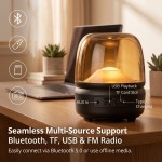 外贸桌面低音炮琉璃6代无线蓝牙音响GLASS5黑金低音炮透明插卡USB