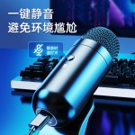 时尚部落K歌直播麦克风 台式电脑USB有线话筒 游戏会议录音麦降噪