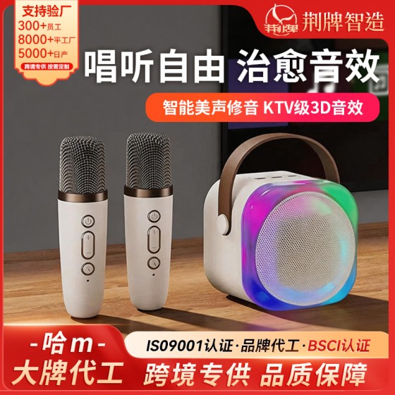 H12炫彩K歌蓝牙音响话筒音箱麦克风音响无线家庭KTV套装蓝牙音箱