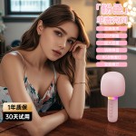话筒音响一体麦克风低音炮蓝牙小音箱家庭唱歌大音量无线KTV神器