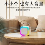 跨境爆款K12蓝牙音箱话筒一体户外直播家用K歌带麦克风蓝牙音响