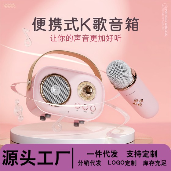 C20PLUS麦克风话筒音响一体蓝牙音箱K歌儿童唱歌家庭ktv蓝牙5.1