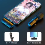 跨境热销款无线领夹麦克风 K1K9J13一拖二直播收音无线领夹麦克风 （含认证）