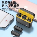 跨境款手机直播话筒K6K5智能降噪无线领夹麦克风带充电仓高清录音