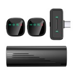 跨境磁吸无线领夹麦克风抽拉式充电仓直播降噪收音蓝牙迷你小话筒