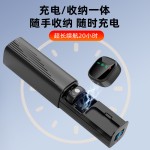 跨境磁吸无线领夹麦克风抽拉式充电仓直播降噪收音蓝牙迷你小话筒