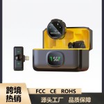 跨境爆款无线领夹麦克风J6磁吸双麦直播混响迷你降噪领夹麦话筒