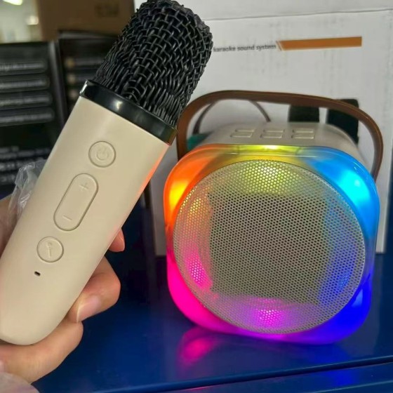 H12蓝牙音箱话筒音响一体麦克风小音响高颜值氛围感家庭儿童K歌宝