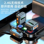 跨境私模新款一拖二无线领夹式麦克风直播收音降噪无线麦克风话筒（含认证）